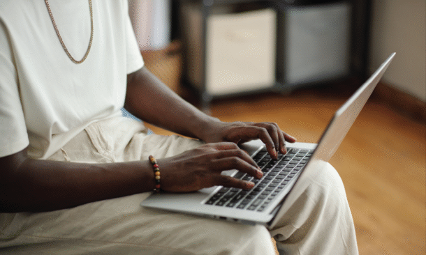 Financial Strength_Landing Page Image 2 – Man on Laptop